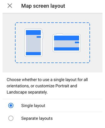 تخطيط شاشة الخريطة