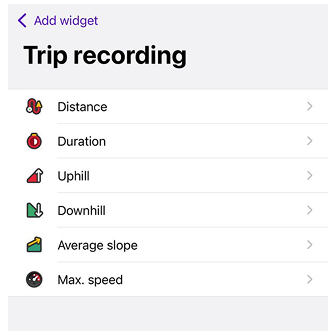 Adding Distance/Start-Stop widget in iOS