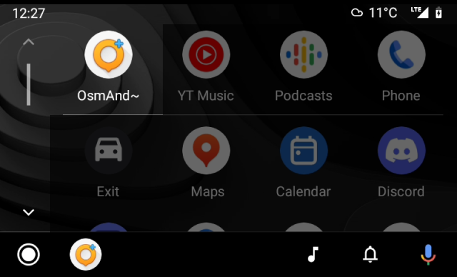 Android Auto screen