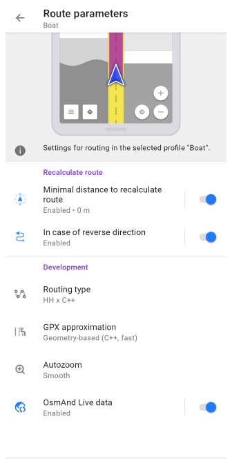 Direct-to-point routing settings