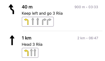 Navigation route Android