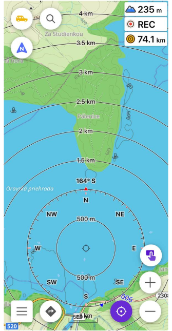 Radius ruler downward