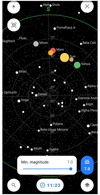 Star map screen