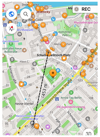 Entfernung durch Antippen iOS