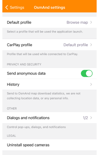 Profile Allgemeine Einstellungen iOS