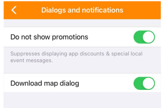 Allgemeine Einstellungen Dialoge iOS