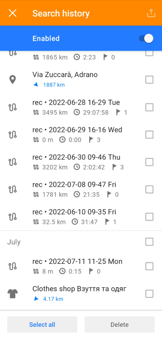 Allgemeine Einstellungen Verlauf Android