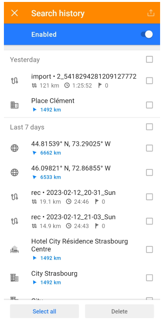 Allgemeine Einstellungen Verlauf Android