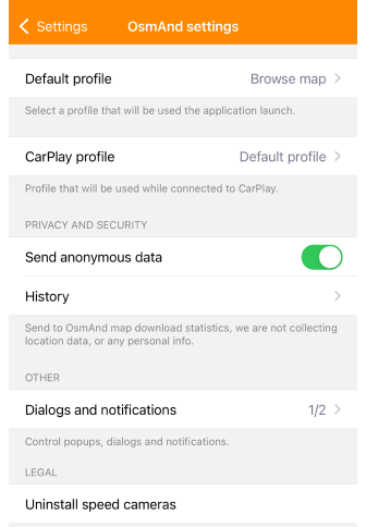 Allgemeine Einstellungen Anonyme Daten senden iOS
