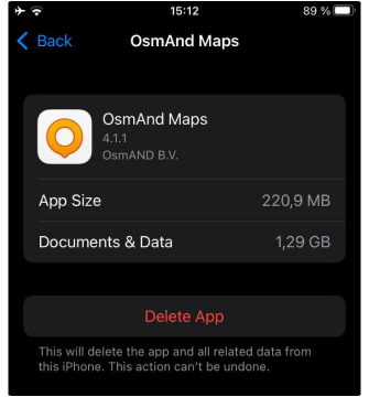 Allgemeine Einstellungen Speicher iOS