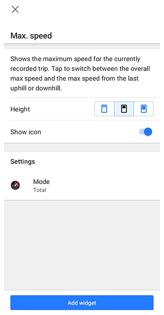 Max. Geschwindigkeit Android