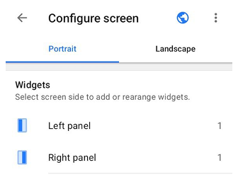 Kartenbildschirm-Layout