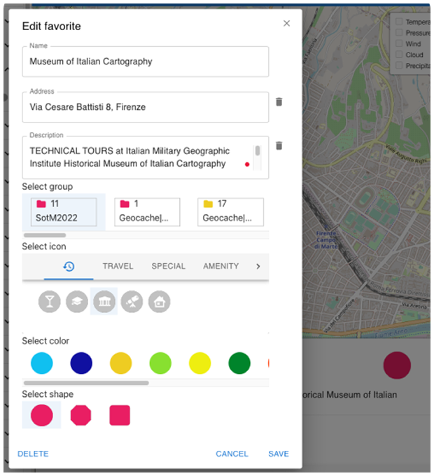 OsmAnd Web Favoriten hinzufügen