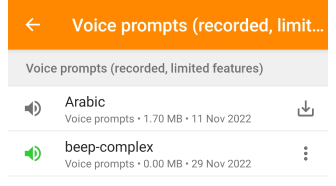 Ajustes de navegación por voz Android