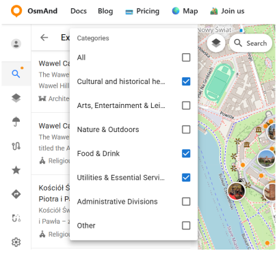 Opciones de búsqueda