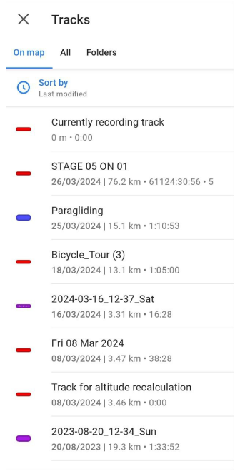 Seleccionar pista para navegar Android 2