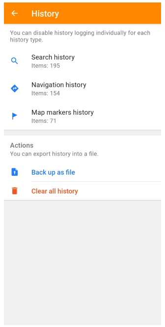 Historial de configuración general de Android