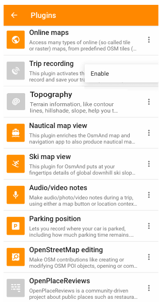 Habilitar complementos Android
