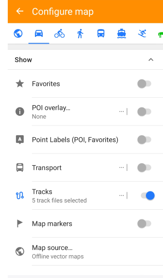 Perfiles Configurar ajustes del mapa Android