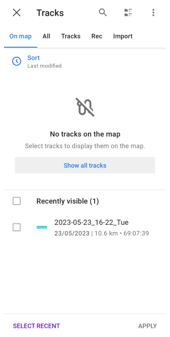Configurar mapa de trazas Android