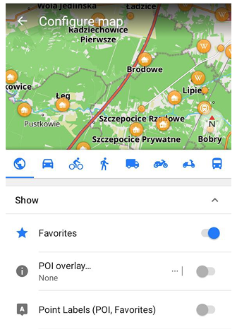Configurer la carte android