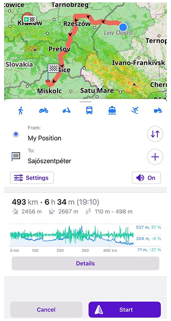 Écran de navigation iOS 3