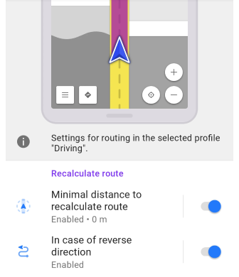 Impostazioni di navigazione Android