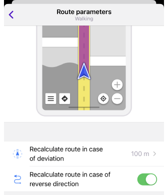 Impostazioni di navigazione iOS