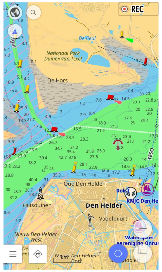 Vista mappe plugin nautico iOS