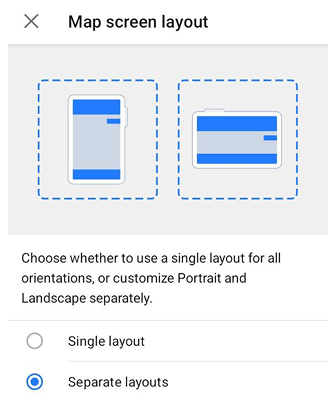 Layout Schermata Mappa