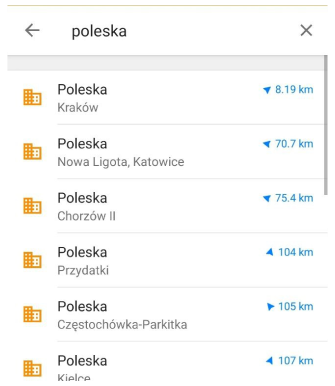 Cerca via Android