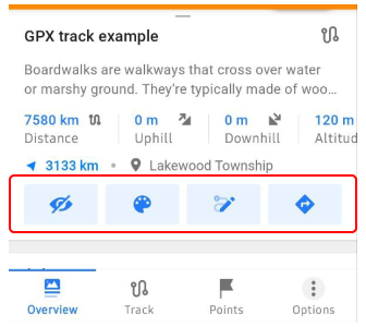 Panoramica del menu contestuale della traccia Android 3
