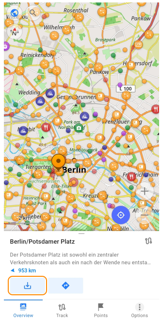 Menu punti delle guide di viaggio