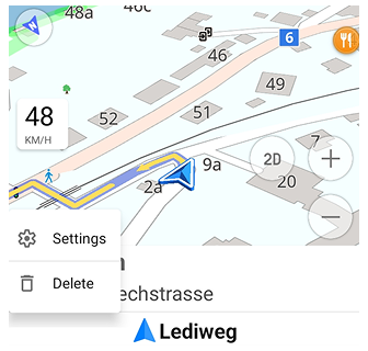 Nome via senza prossima svolta