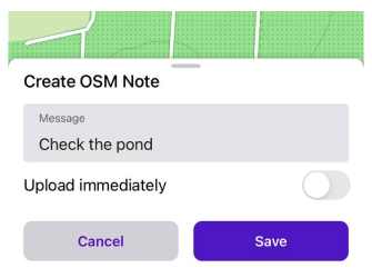 Akcja Dodaj notatkę iOS