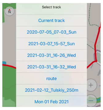 Wybierz ścieżkę, aby dodać punkt trasy iOS