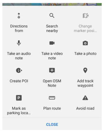 Dodatkowe menu akcji Android
