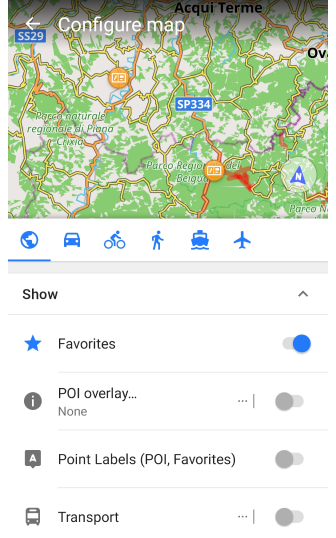 Konfiguruj mapę Android