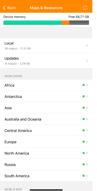 Pobierz menu map ogólne iOS