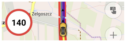 Widżety alertów przekroczenia prędkości