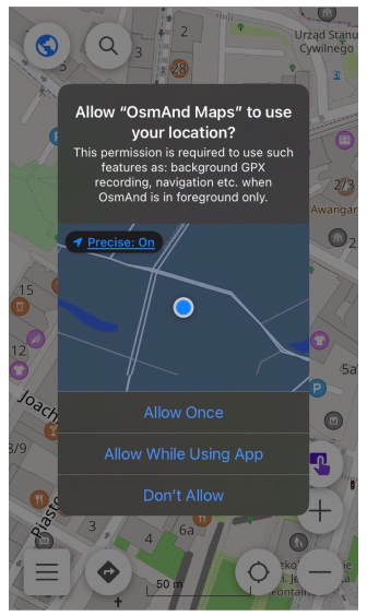 Precyzyjna lokalizacja iOS