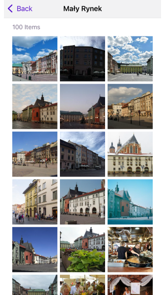 Zdjęcia online menu kontekstowe iOS