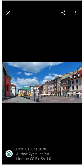 Menu galerii – Android