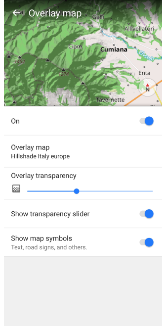 Konfiguruj podkład / nakładkę Android