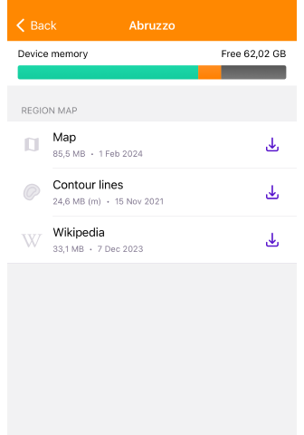 Funkcja wyszukiwania do pobierania map iOS