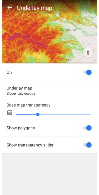 Konfiguruj podkład / nakładkę Android