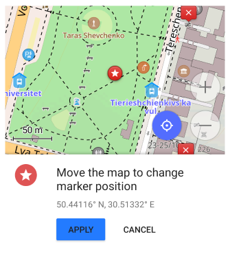 Ação Alterar interface do usuário de posição Android