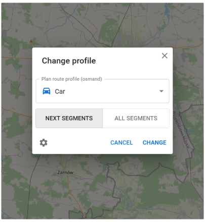 OsmAnd Web Gerir Percurso