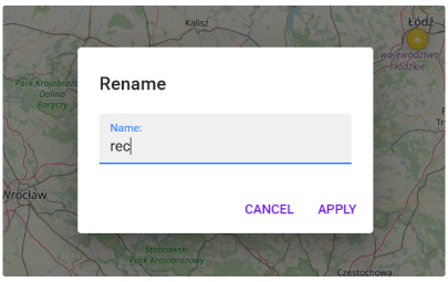 Menu da pasta de trilhas
