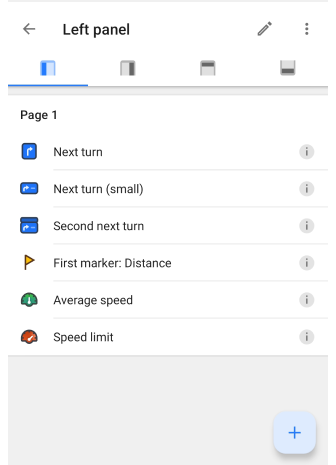 Menu de configuração de tela